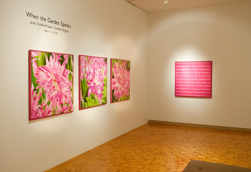 Installation shot of the 'When the Garden Speaks' exhibition at WKP Kennedy Gallery